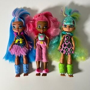 Mattel Cave Club Dolls Set Of 3 Tella Rockelle Fernessa (33Y)